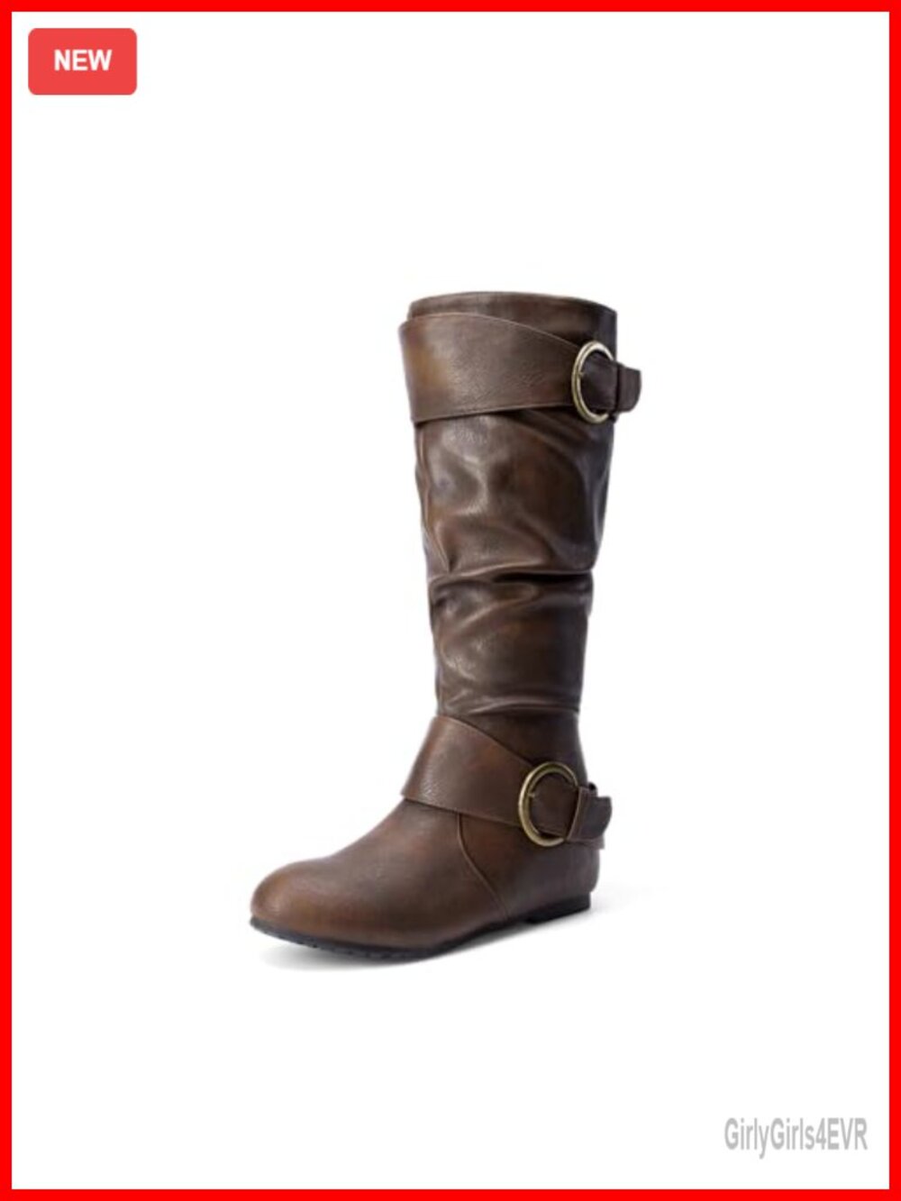 Wide Calf Knee High Wedge Boots Faux Fur Lined Faux Leather
